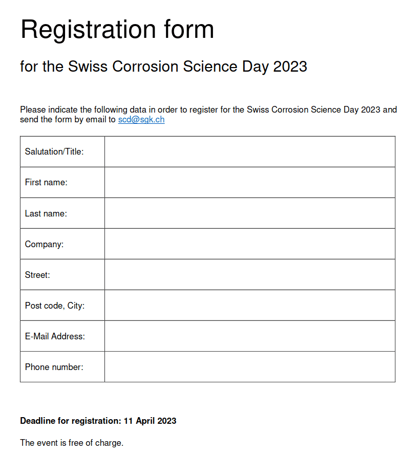 registration form corrosion day 2023